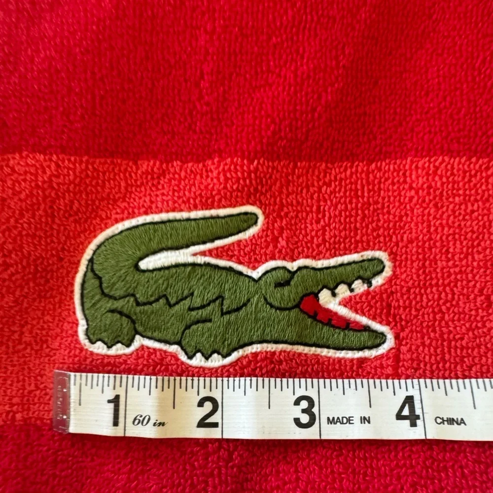 HP🎉LACOSTE trio of 100% cotton towels- classic alligator brand. Zoom in 4 deets